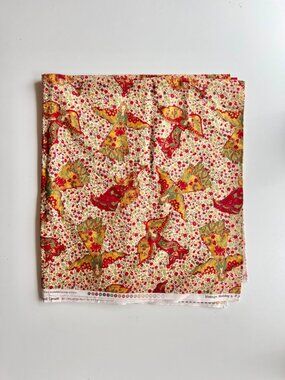 APRIL CORNELL x MODA Vintage Holiday Floral Angel Print Cotton Fabric, 3.8 Yards